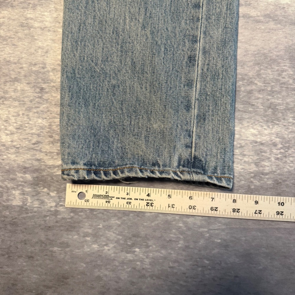 Vintage Levis 501 Original Fit Button Fly Jeans Mens 32x32 Light Wash Blue Denim - Picture 8 of 8